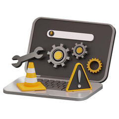 3d computer maintenance icon