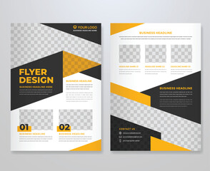 flyer template design with modern and minimalist style