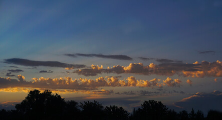 Canvas Print - Red clouds in the sky