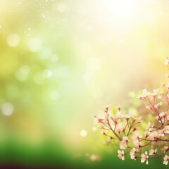 Naklejka na meble A spring background with empty space. Generative AI