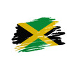 Jamaica flag - nation vector country flag trextured in grunge scratchy brush stroke.