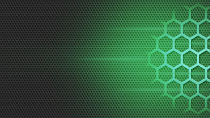 Green Technology Geometric Hexagon Background