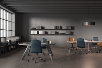 Wall Mural - Gray office meeting room interior