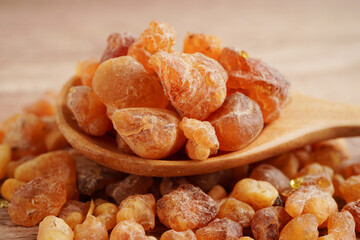 Wall Mural - Frankincense or olibanum aromatic resin used in incense and perfumes.