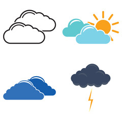 Canvas Print - cloud icon vector