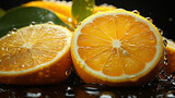 Fototapeta Niebo - orange and lemon  HD 8K wallpaper Stock Photographic Image