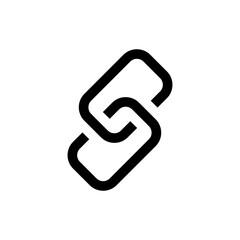 Leinwandbilder - Link icon, attach link chain icon . internet url icon symbol . connection, attachment, connect, hyperlink icons button. web vector icon