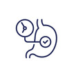 © nexusby - digestion, time to digest line icon with stomach