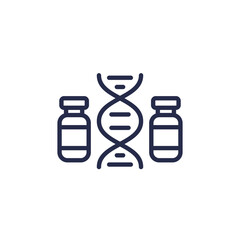 Canvas Print - Gene therapy drugs icon, line vector