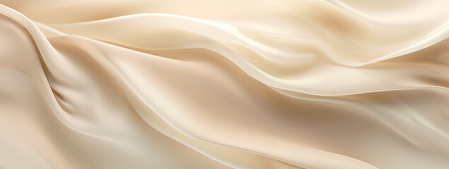 beige silk satin soft fabric waves background