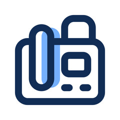 Sticker - fax machine filled line icon