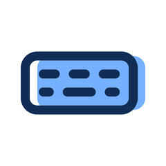 Sticker - keyboard filled line icon