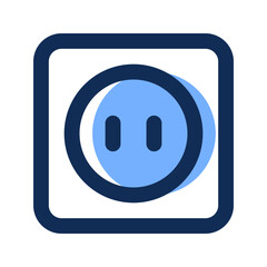 Sticker - power outlet filled line icon