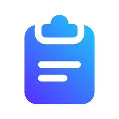 Sticker - clipboard gradient icon