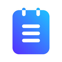 Wall Mural - notepad gradient icon