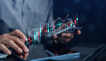 Business finance and investment concept, Capital gain world money economic growth. coin stack financial graph chart, market report on cash currency concept.