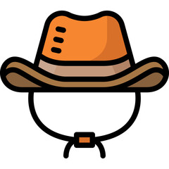 Wall Mural - hat filled outline icon