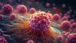 © AIExplosion - Cancer cell inside the body, Generative AI