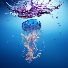 Poster - jellyfish in the sea