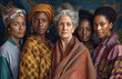 Generative AI illustration of beautiful multi cultural multi racial and various age women
