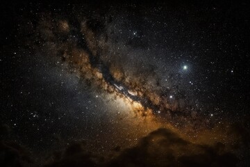 Poster - stunning view of the Milky Way and stars shining brightly in the night sky. Generative AI