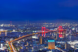 Fototapeta Londyn - 高塔山展望台から見る北九州小倉の景色
