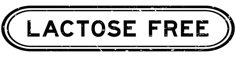 Poster - Grunge black lactose free word rubber seal stamp on white background