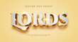 © Niestart Creation - Lord golden editable vector text style effect. 3d minimalist text effect.