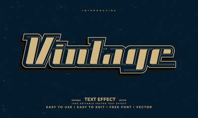 vintage retro editable text effect alphabet font typography typeface