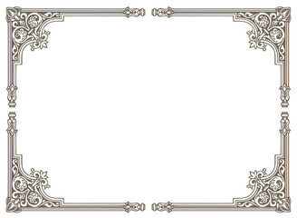 Vintage Frame with ornament vector illustration