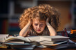 © Creative Clicks - Little girl struggling at school due to problems. Anxiety, dyslexia and other problems
