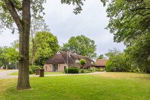 Traditional Farmhouse With Thatched Roof In Odoorn In Drenthe The Netherlands