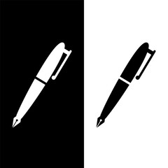 Wall Mural - black and white pen icon