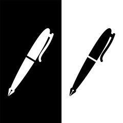 Wall Mural - black and white pen icon