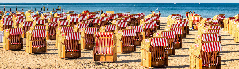 Poster - typical hooded beach chair