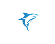 Shark And Dolphin Silhouette Logo Design Modern Vector Element Illustration.