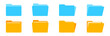 File folder vector icon set. Folders icon collection. File folder button design.