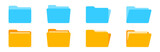Fototapeta  - File folder vector icon set. Folders icon collection. File folder button design.