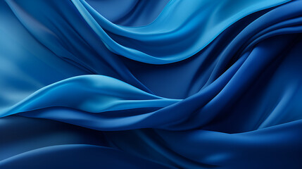abstract background, blue satin background blue luxury fabric background. blue silk background. Generative AI.