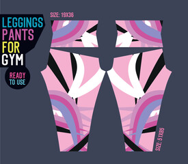 Wall Mural - leggings pants vector for gym