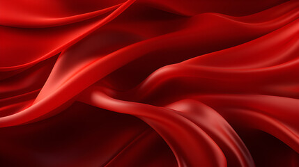 abstract background, red satin background red luxury fabric background. red silk background. Generative AI.