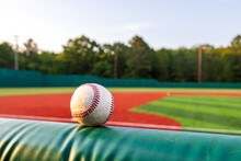 Baseball And Field For Sports Background Image With Copy Space