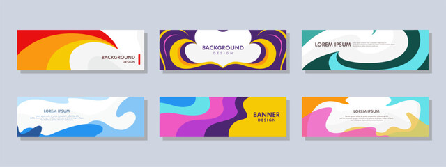 Wall Mural - Abstract banner design. Vector shaped background. Modern Graphic Template Banner pattern for social media and web sites.