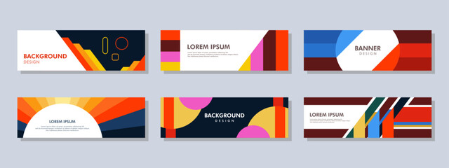 Wall Mural - Abstract banner design. Vector shaped background. Modern Graphic Template Banner pattern for social media and web sites.