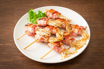 Poster - Bacon Wrapped Golden Needle Mushroom