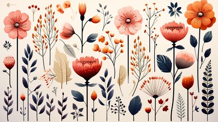 Wall Mural - delicate floral background, generative ai