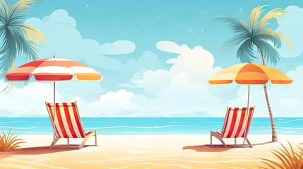 Sticker - travel and holiday, summer card, social media banner