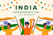 india independence day 15 august horizontal banner