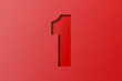 © คเณศ จันทร์งาม - red paper alphabet paper number 1