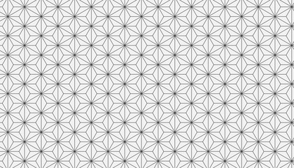 Grey hemp seed asanoha japanese motif pattern background vector illustration